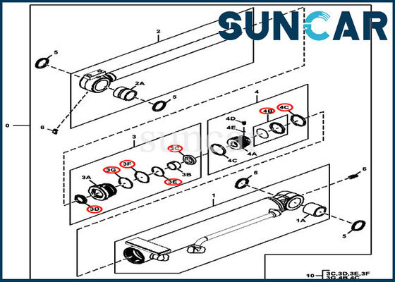 شراء 4667617 بليد زاوية أسطوانة خدمة كيت حفارة أطقم ختم الزيت لـ 35G 17D 35D John Deere online manufacture
