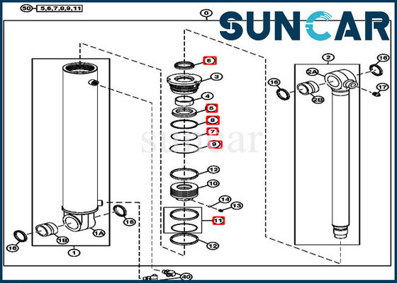 شراء طقم أدوات إصلاح أسطوانة سوينغ من Boom Swing 4687561 طقم ختم بديل من John Deere online manufacture