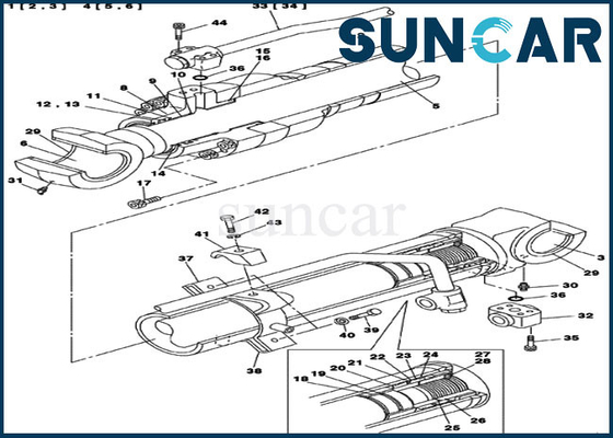 شراء LZ00453 Boom Cylinder Sealing Kit CX135SR أطقم ختم إصلاح هيدروليكي online manufacture