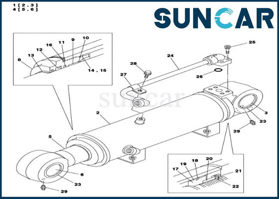 شراء LZ00457 Dozer Blade Cylinder Repair Seal Kit يناسب أجزاء الختم الميكانيكية CX135SR online manufacture
