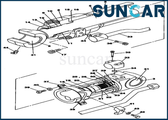 شراء LZ008960 طقم إصلاح ختم أسطوانة الذراع CX225SR طقم ختم الزيت الميكانيكي online manufacture