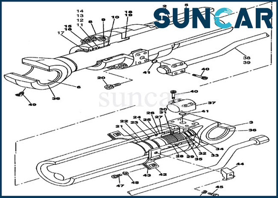 شراء LZ00646 طقم إصلاح أسطوانة الذراع CX240LR أطقم الخدمة الهيدروليكية online manufacture