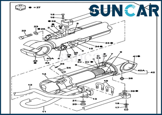 شراء LZ007300 Boom Repair Seal Kit أطقم أسطوانة هيدروليكية تناسب أجزاء CX350B CX330 online manufacture