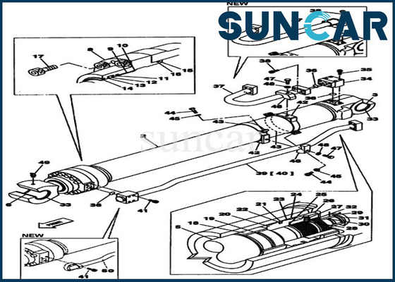 شراء LZ00484 Dipper Repair Seal Kit Case CX350 طقم خدمة استبدال أسطوانة حفارة online manufacture