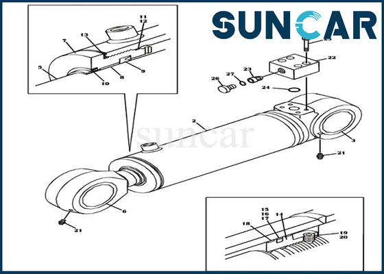 شراء LZ00621 طقم إصلاح ختم الأسطوانة الموازن ل CX460 CX470B CX470C CASE online manufacture