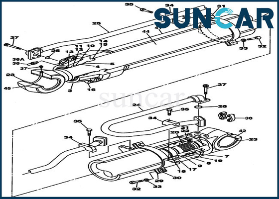 شراء CX460 CX470B Case Oil Seal LZ008350 Arm Cylinder Service Kit استبدال مجموعات online manufacture