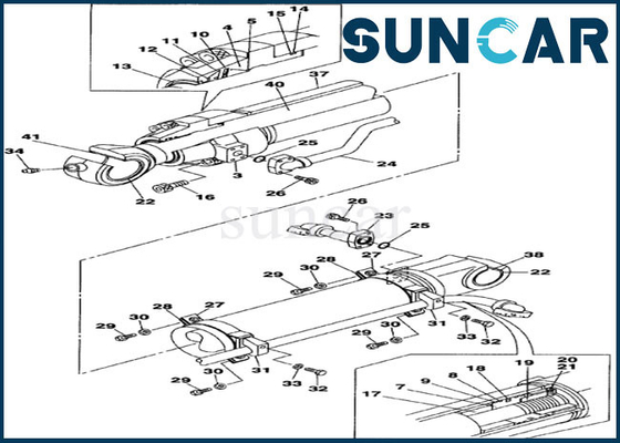 شراء طقم ختم مقاومة التآكل LZ008380 طقم إصلاح أسطوانة دلو يناسب CASE CX470C CX460 online manufacture