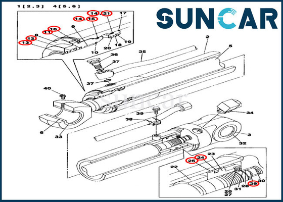 شراء حفار زاحف LZ00469 طقم إصلاح ختم ذراع قياسي يناسب علبة CX75SR CX80 اسطوانة Assy online manufacture