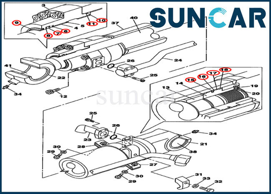 شراء LZ008160 طقم استبدال أسطوانة دلو يناسب CASE CX250C CX240B حفارة online manufacture