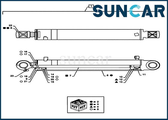 شراء CX55B CASE PS01V00004R300 حفارة سوينغ اسطوانة مكبس ختم عدة إصلاح هيدروليكي ختم عدة online manufacture