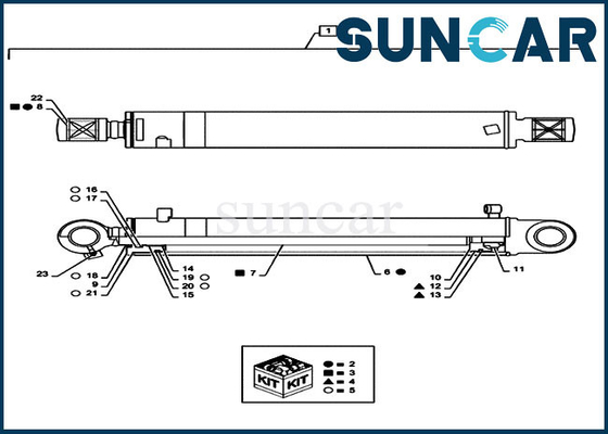 شراء PS01V00004R400 سوينغ اسطوانة مكبس رود ختم عدة حالة CX55B حفارة استبدال مجموعات online manufacture