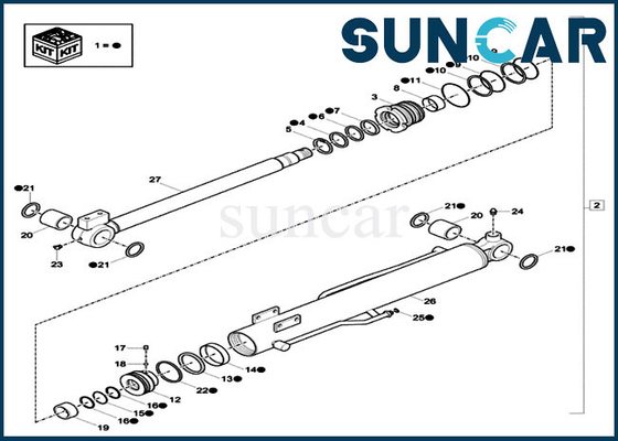 شراء CX18C نموذج حفارة XKCC-00397 XKCC00397 Boom Cylinder Seal Repair Kit لحالة معدات البناء online manufacture