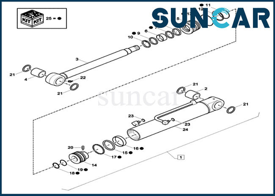 شراء XKCD-01397 طقم ختم هيدروليكي CX26C XKCD01397 أطقم ختم أسطوانة متأرجحة online manufacture