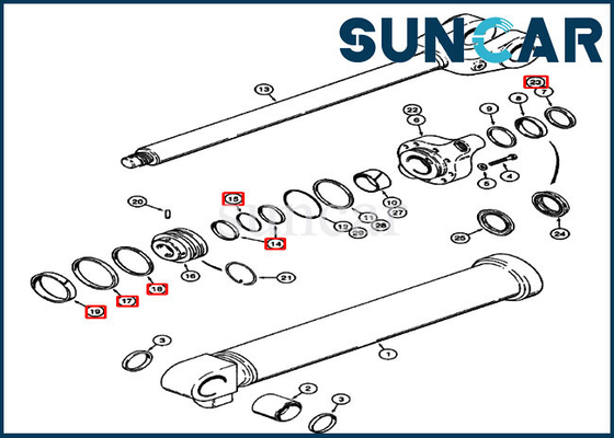 شراء 1543305C1 رفع CYL استبدال كيت اللودر 621B 721C حالة الاسطوانة طقم إصلاح ختم online manufacture