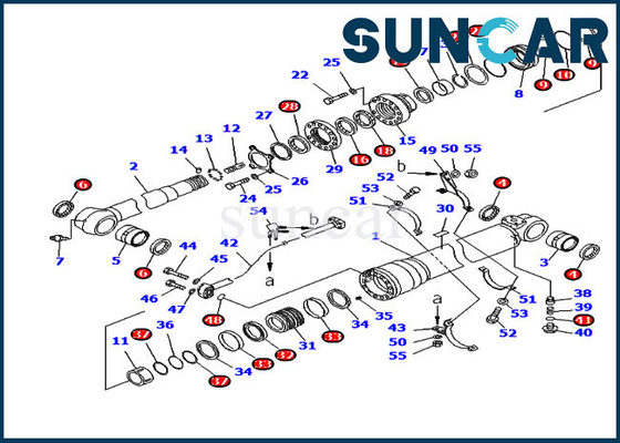 شراء PC200-8 استبدال أجزاء 707-99-50730 كوماتسو الذراع اسطوانة طقم إصلاح ختم حفارة عدة online manufacture
