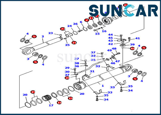 شراء 707-99-85350 7079985350 مجموعة خدمة أسطوانة الذراع لـ كوماتسو PC2000-8 باك هو online manufacture