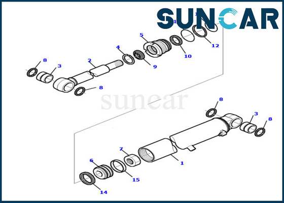 شراء 878000516 بوم / ذراع إصلاح مجموعة الختم نموذج PC20R-8 كوماتسو حفارة الختم كيت online manufacture