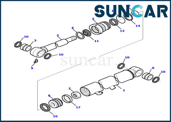 شراء طقم ختم أسطوانة دلو 878000518 PC20R-8 أطقم ختم استبدال كوماتسو المقاومة للتآكل online manufacture
