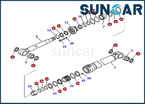 شراء طقم ختم الأسطوانة 721-99-48740 7219948740 طقم خدمة بوم يناسب كوماتسو PC210-11 PC210-11E0 online manufacture