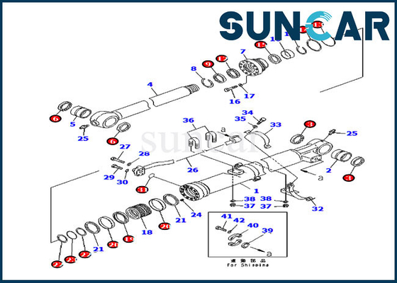 شراء 707-98-47720 طقم ختم إصلاح هيدروليكي دلو يناسب مجموعات أسطوانات Komatsu PC220-8 PC270-8 PC240LC-8 online manufacture