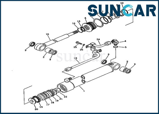 شراء طقم ختم إصلاح الاسطوانة المتأرجحة لأجزاء خدمة معدات كوماتسو 20S-63-86101 PC30-1 online manufacture
