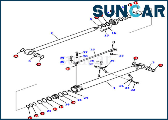 شراء 707-99-47150 7079947150 طقم تصليح أسطوانة ذراع الرافعة لقطع غيار خدمة PC228USLC-10 كوماتسو online manufacture
