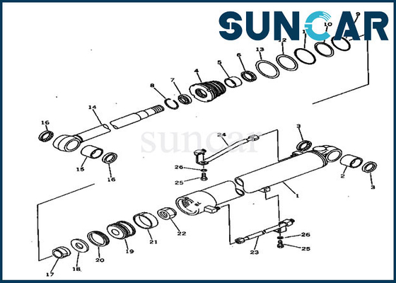 شراء طقم إصلاح الختم الهيدروليكي 20S-63-56500 كوماتسو PC30-5 طقم خدمة حفارة بوم online manufacture