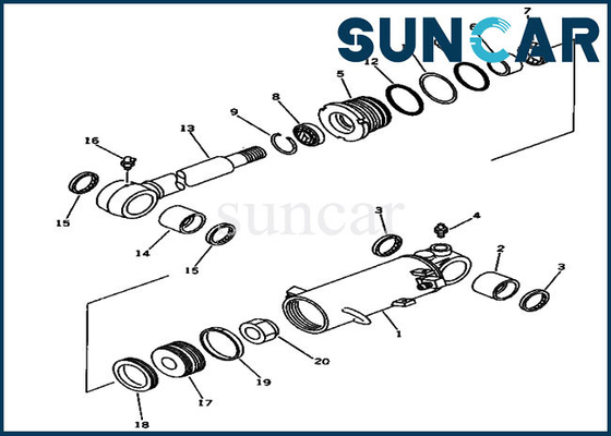 شراء طقم خدمة الشفرة يناسب 20S-63-02062 20S6302062 طقم الختم الهيدروليكي PC20-6 PC30-6 حفارة كوماتسو online manufacture
