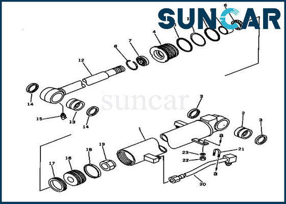 شراء PC30-6 كوماتسو أسطوانة هيدروليكية 20S-63-02040 دلو إصلاح الختم عدة حفارة استبدال مجموعة الخدمة online manufacture