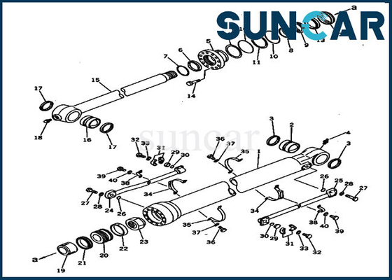 شراء 207-63-72100 2076372100 مجموعة خدمة ختم دلو ل PC300-3 PC300LC-3 سلندر آسى كوماتسو online manufacture