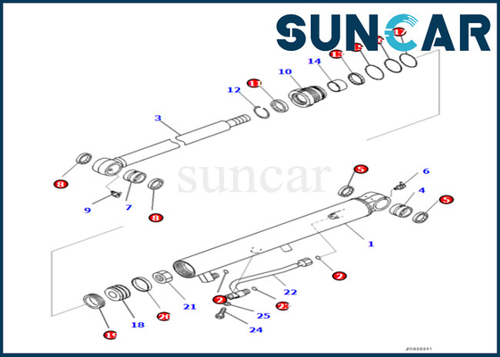 شراء كوماتسو 707-98-14370 7079814370 مجموعة خدمة أسطوانة دلو لـ PC35MR-3 PC30MR-3 مجموعة ختم أسطوانة دلو online manufacture