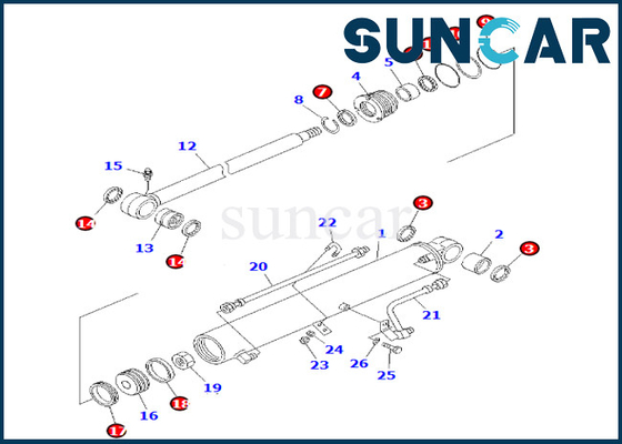 شراء 707-98-29661 7079829661 طقم إصلاح ختم الاسطوانة المتأرجحة كوماتسو يناسب PC35MR-1 PC35MRX-1 PC45MR-1 online manufacture