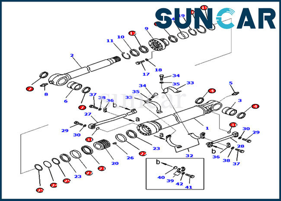 شراء 707-99-59630 دلو ختم اسطوانة عدة ارتداء المقاومة حفارة مجموعة الخدمة ل PC300-8 كوماتسو online manufacture