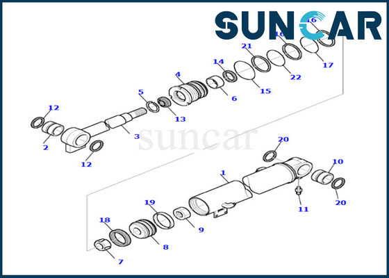 شراء طقم ختم لإصلاح الأسطوانة 878000654 لـ PC35R-8 Komatsu Boom Cylinder Seal Kit online manufacture