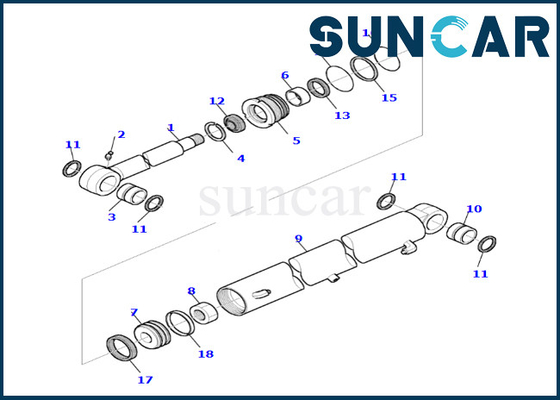 شراء 878000657 بوم سوينغ اسطوانة ختم عدة كوماتسو يناسب PC35R-8 بوم سوينغ اسطوانة ختم طقم تصليح online manufacture