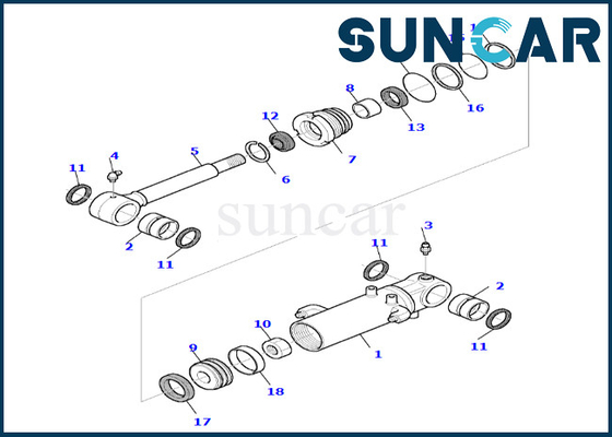 شراء طقم ختم أسطوانة الشفرة 878000658 يناسب PC35R-8 طقم ختم إصلاح الأسطوانة كوماتسو online manufacture