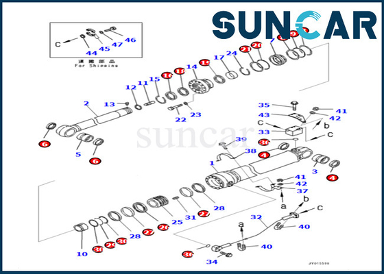 شراء طقم استبدال أسطوانة الذراع 7079968780707-99-68780 لـ PC400LC-8 PC400-8 PC400-8R كوماتسو online manufacture