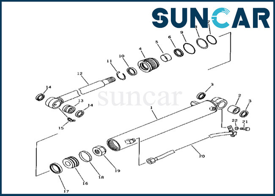 شراء 21X6302030 21X-63-02030 طقم ختم أسطوانة دلو يناسب PC38UU-1 كوماتسو دلو اسطوانة ختم عدة online manufacture