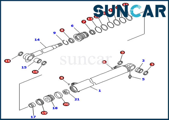 شراء 707-98-24330 7079824330 طقم ختم أسطوانة بوم يناسب PC35MR-3 PC30MR-2 كوماتسو للمعدات الثقيلة online manufacture