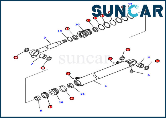 شراء PC35MR-5 PC35MR-3707-98-26070 مجموعة أدوات إصلاح ختم الأسطوانة كوماتسو online manufacture