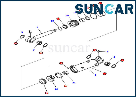 شراء 707-98-22930 طقم خدمة ختم الأسطوانة بليد أجزاء تناسب كوماتسو PC30MR-3 PC30MR-5 PC27MR-3 online manufacture