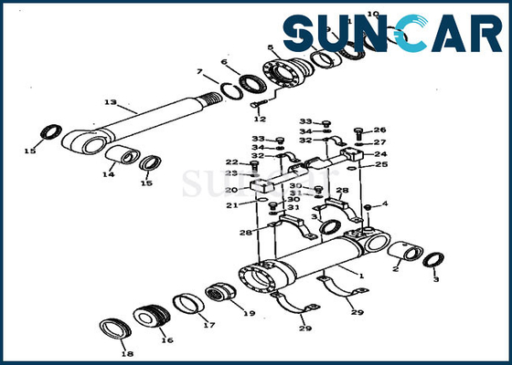 شراء مجموعة ختم أسطوانة التفريغ السفلي لـ 208-63-94100 PC400LC-3 PC400-3 نماذج كوماتسو حفارة online manufacture