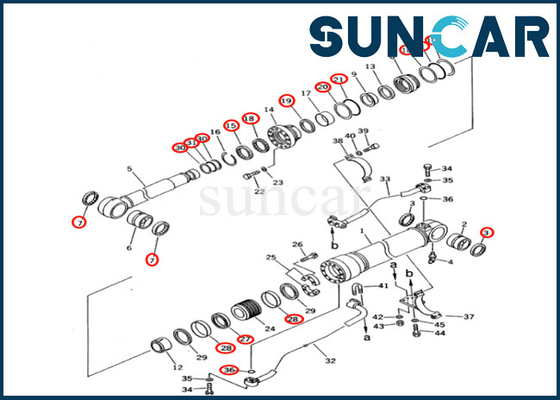 شراء كوماتسو 7079967121707-99-67121 Boom Cylinder Seal Kit يناسب PC400 PC400-5 PC400-5C PC400LC online manufacture