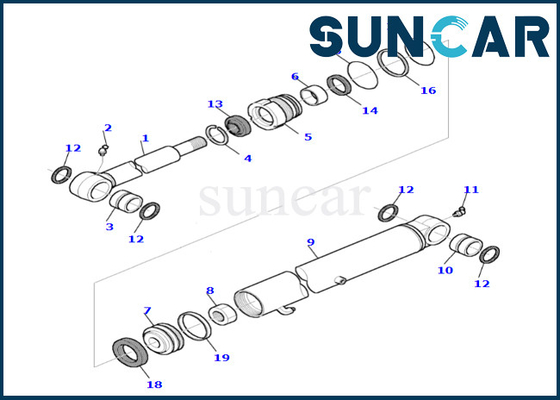 شراء 878000540 طقم ختم أسطوانة دلو كوماتسو لـ PC45R-8 طقم إصلاح أسطوانة دلو عالي الجودة online manufacture