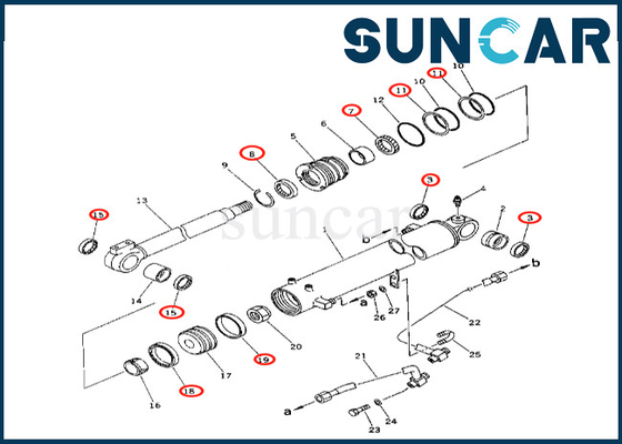 شراء عالية الجودة 707-98-34120 7079834120 لـ PC50UU-2 PC50UU-1 Boom Cylinder Seal Kit Komatsu online manufacture