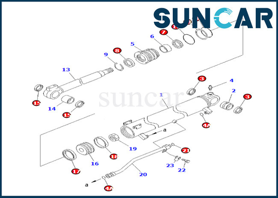 شراء 707-98-30710 7079830710 طقم ختم أسطوانة بوم ل PC58UU-3 Komatsu Boom Cylinder Seal Kit Repair Kit online manufacture