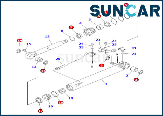 شراء 707-98-26120 7079826120 طقم ختم أسطوانة دلو يناسب PC50UG-2 طقم إصلاح أسطوانة دلو كوماتسو online manufacture