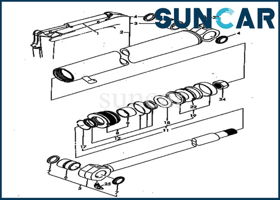 شراء PC40FR-1 كوماتسو أجزاء YM172164-72330 YM17216472330 ذراع ختم عدة أسطوانة هيدروليكية online manufacture