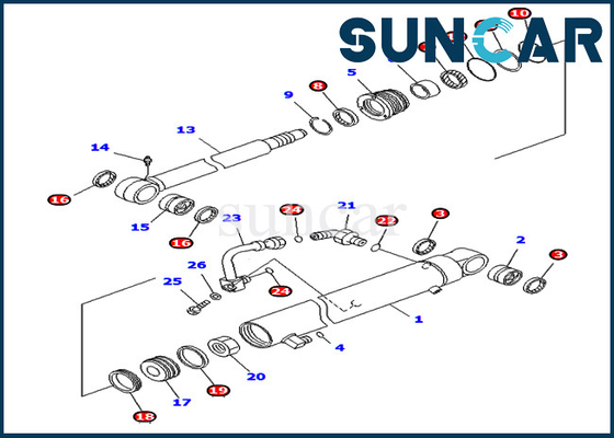 شراء أطقم إصلاح ختم الذراع 707-98-25350 أطقم أسطوانة تناسب PC40MR-1 PC40MR-2 كوماتسو في الخارج المواصفات. online manufacture
