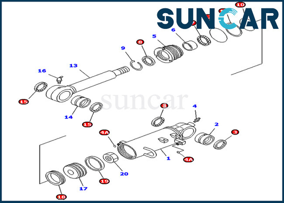 شراء 707-98-32540 7079832540 طقم ختم إصلاح أسطوانة الشفرة لقطع PC40MR-1 PC45MR-1 كوماتسو الداخلية online manufacture